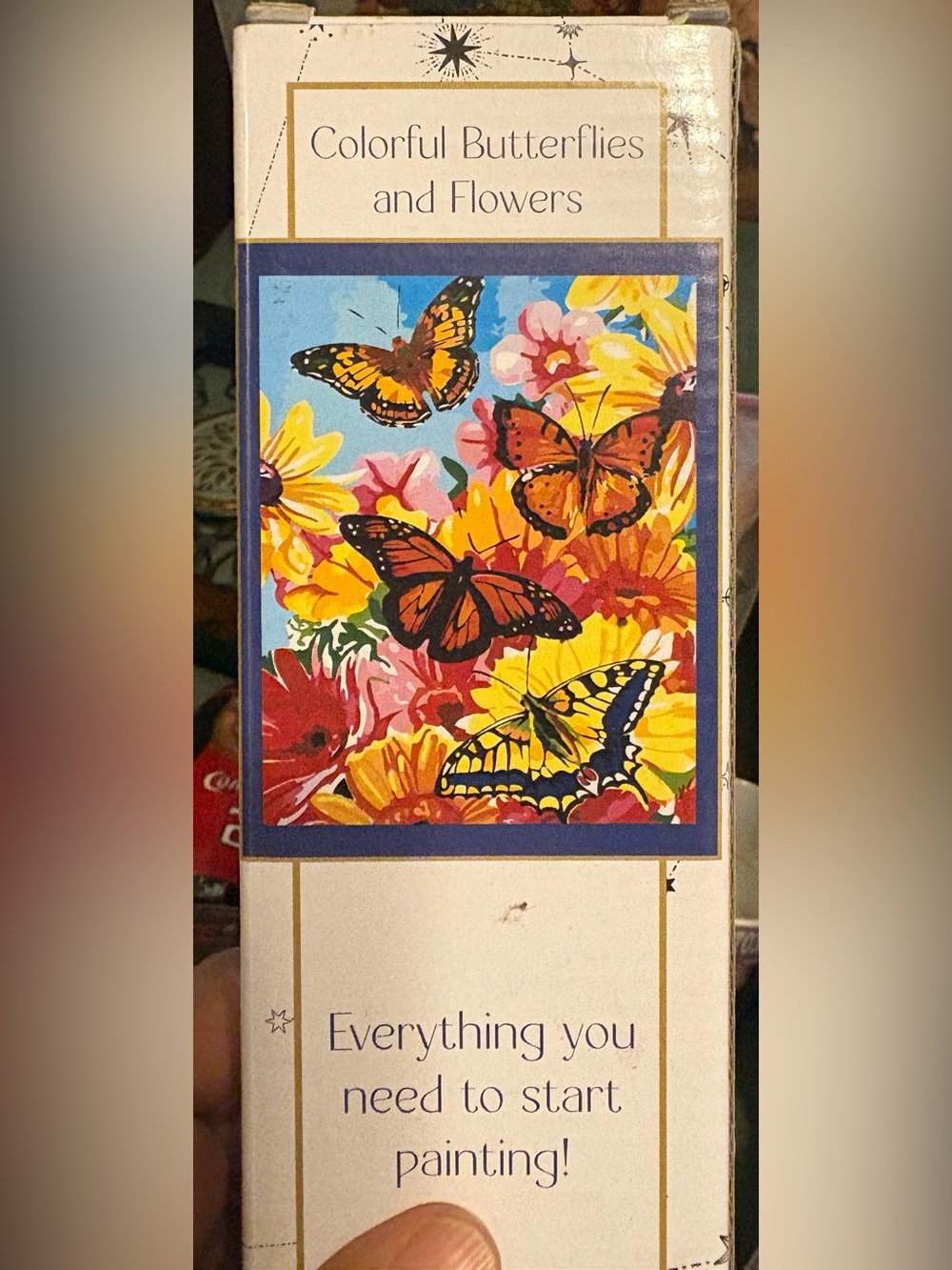 Butterfly Floral paint by numbers- Vibrant Yellow & Orange